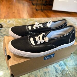 Keds Classic Black and White Canvas Shoes